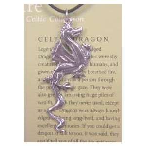    Pewter Pendant Celtic Dragon Eire Pagan Wicca SCA 