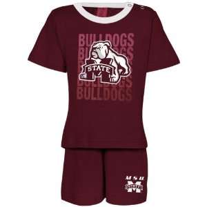  Mississippi State Bulldogs Infant Maroon End Zone T shirt 