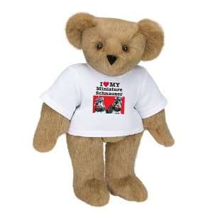  15 T Shirt Bear I HEART My Miniature Schnauzer   Honey 