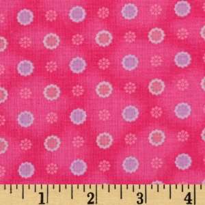  44 Wide Urban Green Blops Pink Fabric By The Yard: Arts 