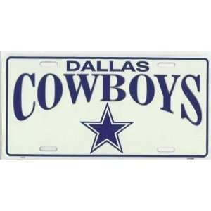 Dallas Cowboys NFL Metal License Plate: Sports & Outdoors