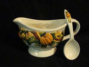 JCPenny Home Collection Thanksgiving Gravy Boat & Ladle  