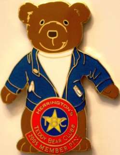 Herrington Teddy Bear Club 2005 Member PIN Mint on Card  