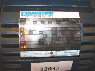 Marathon Electric Motor UD 145TTFS8026AB, 1.5 Hp #12033  