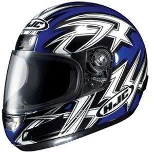  HJC CS 12 Echo Helmet   Small/Blue/White/Black: Automotive