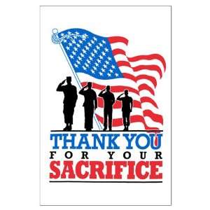: Large Poster US Military Army Navy Air Force Marine Corps Thank You 
