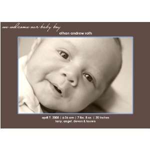 Perfection personalized boy baby/birth digital photo announcement 