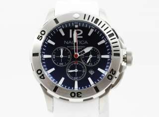 Nautica N16568G BFD 101 White Chronograph Watch NEW  