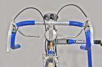  vintage road racing bike bicycle blue Shimano Huret lugged  