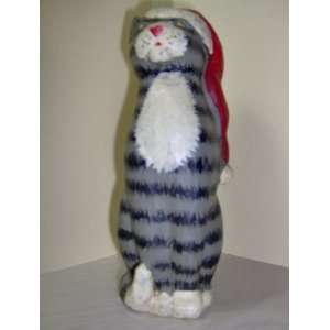 Gray Tabby Christmas Cat