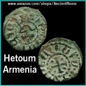  ARMENIA KING Hetoum I 1226 to 1271 AD. KING SEATED. CROSS 