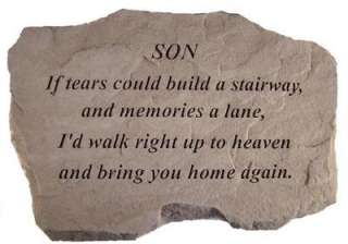 Son   If Tears Could Build   Memorial Stone   Free Shipping