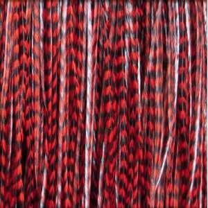 Donna Bella Hair Extension Feathers, Striped Red, 7 12 