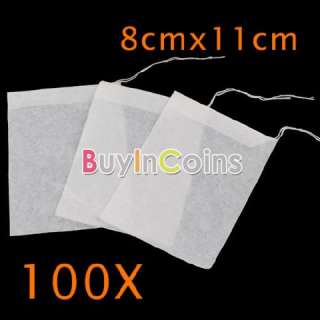   Loose Empty Clean String Heat Seal Filter Paper Tea Bag 8X11CM  