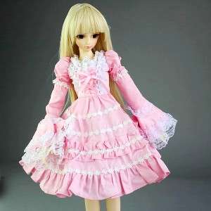 140# Pink Lace Dress/Outfit/Clothes 1/4 MSD AOD DOD BJD Dollfie  