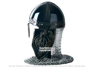 Medieval Saxon King Nasal Helm Knight Helmet Chain Mail  