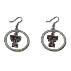  Texas Tec Raiders Hoop Logo Earring Set Ncaa Charm 