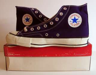 Vintage 1975 Black Label Converse Chuck Taylor All Star Shoes USA NOS 
