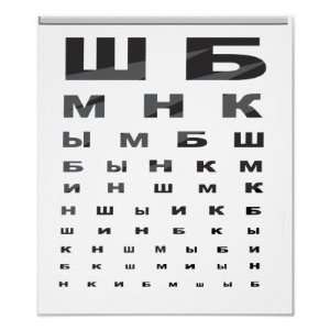  Russian Eye Chart Poster: Home & Kitchen