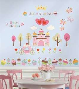 CUPCAKE LAND WALL STICKERS Baby Nursery Wall Decals 034878937724 