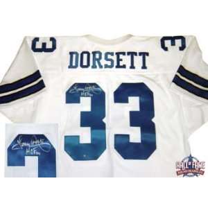 Tony Dorsett Autographed/Hand Signed Custom White Jersey with HOF 94 