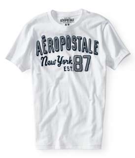 Aeropostale mens New York 87 puff paint graphic tee t shirt   Style 