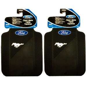  Ford Oval Logo Mustang Rubber Floor Mats: Automotive