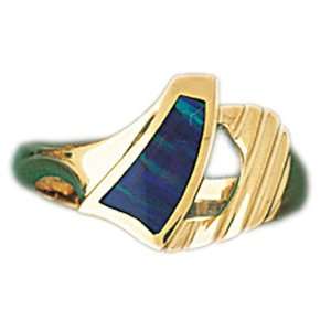  14kt Yellow Gold Created Opal Ring Jewelry