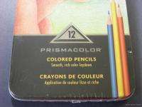 NEW Prismacolor 12 Professional Colored Pencils + TIN  