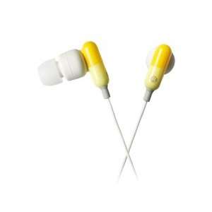  EHP DIN10 Pill Shape Stereo Headphones/ Earphone Yellow 