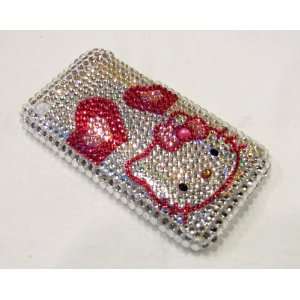 iPhone 3G 3GS Hello kitty Rhinestone Bling Back Snap On Case (Pink 