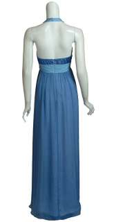 Heavenly Blue KAY UNGER NEW YORK Silk Gown Dress 14 NEW  