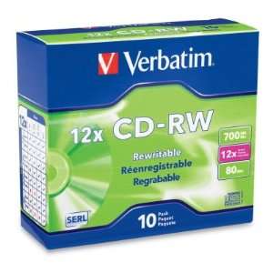  Verbatim CD RW Discs VER95156: Electronics