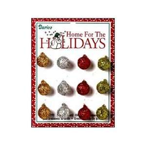   Holiday Decor Ornament Ball 15mm Glitter Multi 12pc