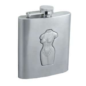 Visol Marissa 8oz Stainless Steel Hip Flask: Kitchen 