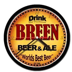  BREEN beer and ale cerveza wall clock: Everything Else