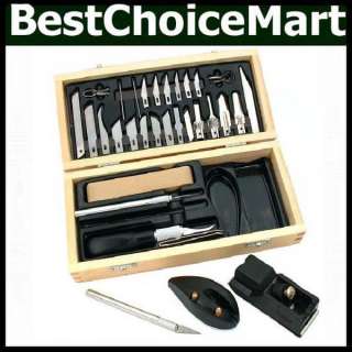 HAWK Hobby Knife Set 35 Pc With Wood Case PL1635 768537016351  