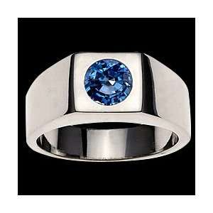   01 carat blue diamond men s solitaire ring white gold: Everything Else