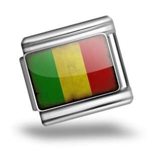  Italian Charms Original Mali Flag Bracelet Link: Italian 