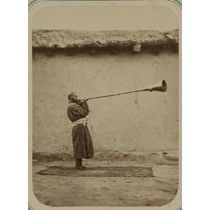  Pastimes of Central Asians,karnay player,musicians,1865 