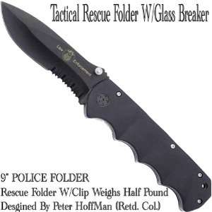 Police Tactical Rescue Folding Knife (1/2 Lb. OF Power)