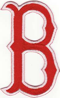 Boston Red Sox 5 Letter B Embroidered Iron On Patch  