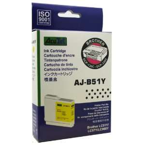  AcuJet 3 Pack Brother LC51 Yellow Compatible Ink Cartridge 
