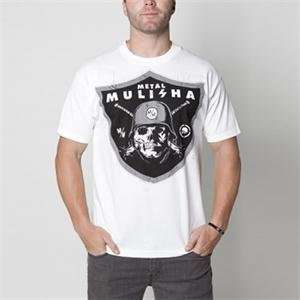  Metal Mulisha Melendez T Shirt   X Large/White: Automotive