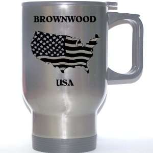  US Flag   Brownwood, Texas (TX) Stainless Steel Mug 