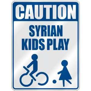     CAUTION SYRIAN KIDS PLAY  PARKING SIGN SYRIA: Home Improvement