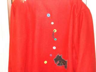   Jacket by Yak Magik XL  Beads,Buttons,Dogs  BLOW OUT SALE PRICE  