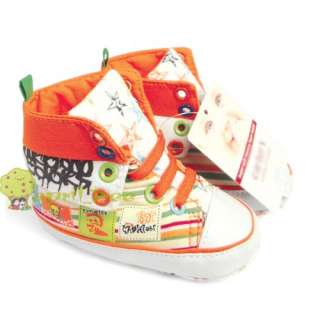 New Orange Toddler Baby Boy Girl shoes Trainer Prewalker (E57)size 6 