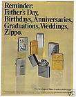 1969 Fathers Day gifts Zippo lighters photo print ad
