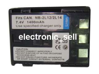 High Quality Battery + Charger For Canon BP 2L12 BP 2L14